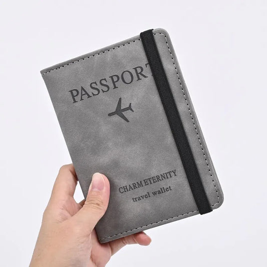 PU Leather Travel Wallet with Passport and Card Holder